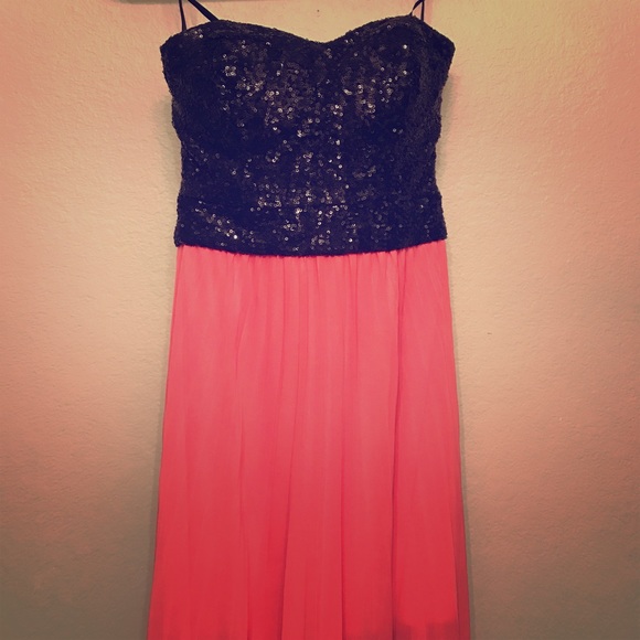 sequin top maxi dress